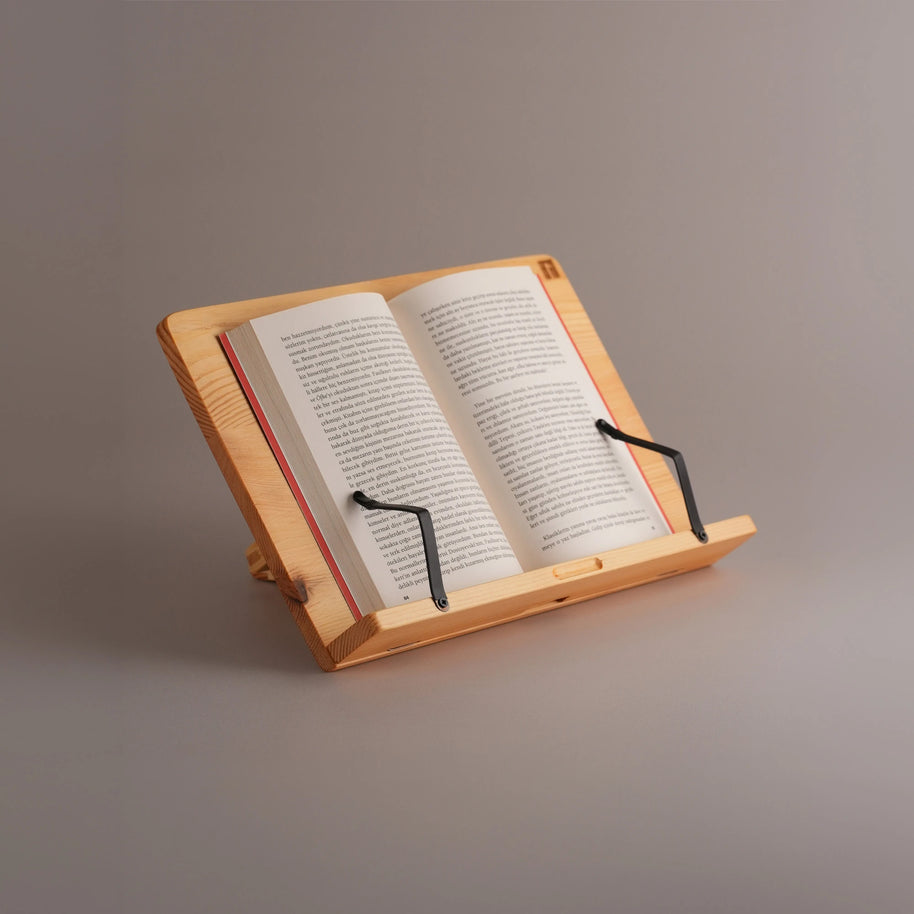 Ahşap Kitap Standı • Çam Kitap Destek