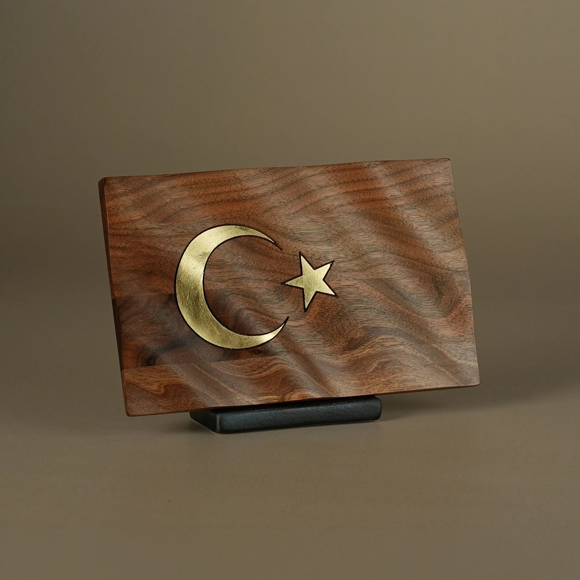 Ahşap Türk Bayrağı (Masaüstü) • Ay Yıldız
