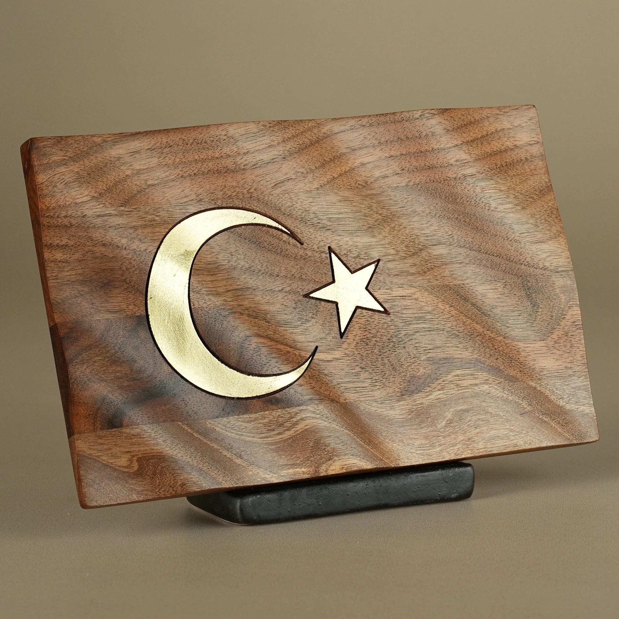 Ahşap Türk Bayrağı (Masaüstü) • Ay Yıldız