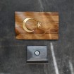 Ahşap Türk Bayrağı (Masaüstü)